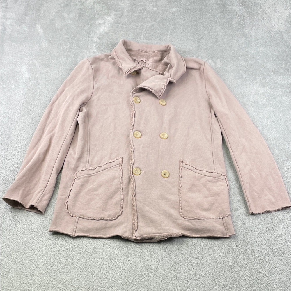 NEW Frank & Eileen L 100% Cotton Taupe Beige Belfast Double Breasted Coat USA